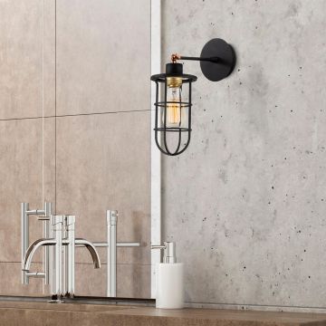 Aplica de perete, Alby, 525NOR3175, Metal, Negru