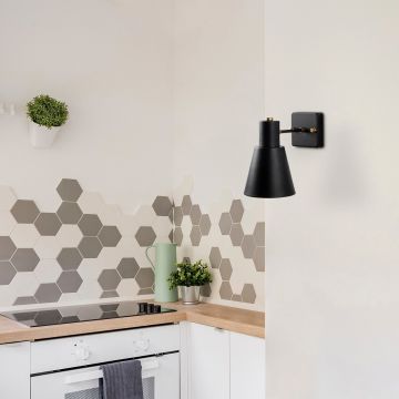 Aplica de perete, Fulgor, 942FLG2192, Metal, Negru