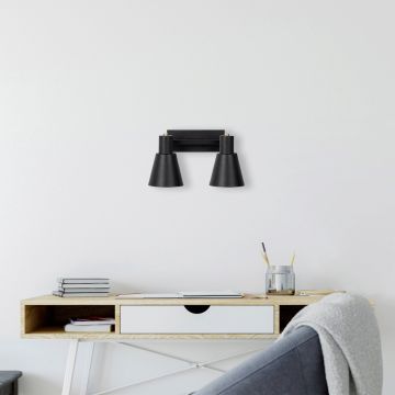 Aplica de perete, Fulgor, 942FLG2194, Metal, Negru