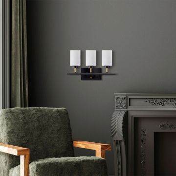 Aplica de perete, Fulgor, 942FLG2211, Metal, Negru