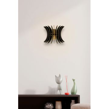 Aplica de perete, FullHouse, 390FLH2105, MDF  , Negru