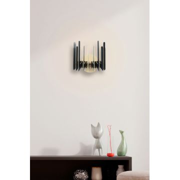 Aplica de perete, FullHouse, 390FLH2111, MDF  , Negru