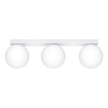 Plafonieră albă cu abajur din sticlă ø 12 cm Umerta – Sollux