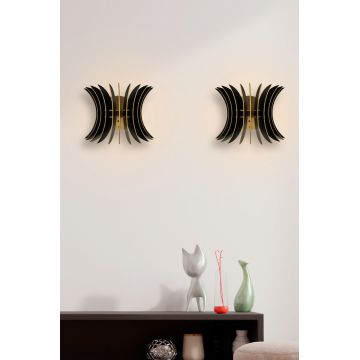 Aplica de perete, FullHouse, 390FLH2106, MDF  , Negru