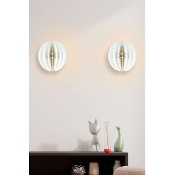 Aplica de perete, FullHouse, 390FLH2114, Half Sphere Sconce  , Alb