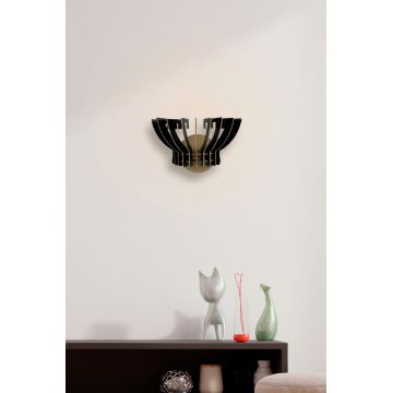 Aplica de perete, FullHouse, 390FLH2123, MDF  , Negru