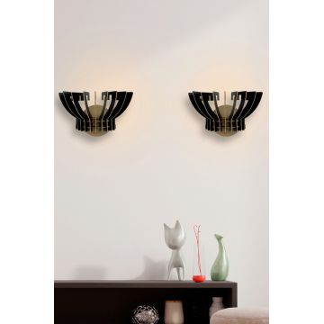 Aplica de perete, FullHouse, 390FLH2124, MDF  , Negru