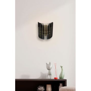 Aplica de perete, FullHouse, 390FLH2129, MDF  , Negru