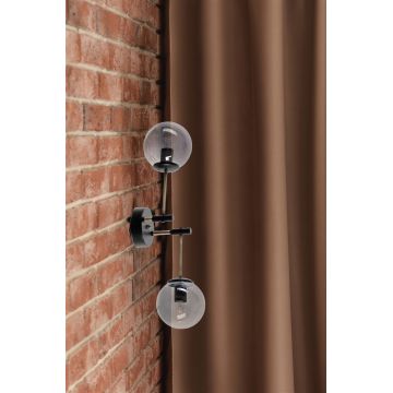 Aplica de perete, Stala, 846STL2945, Metal, Negru / Fume
