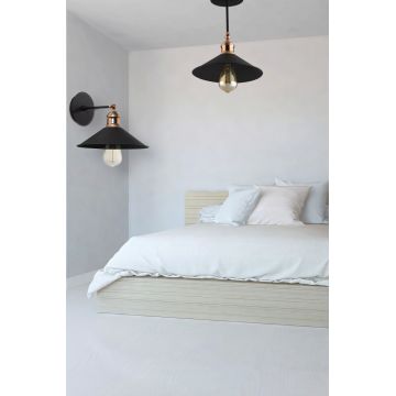 Set lustra si aplica de perete, Opviq, 892OPV9103, Metal, Negru