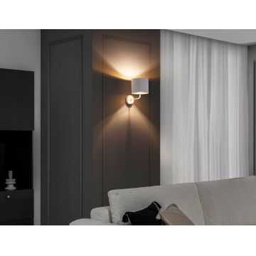 Aplica de perete ELTAP, Vespillo, 26x18x24 cm, 1xE27, 15W, otel/PVC, alb/auriu