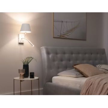 Aplica de perete ELTAP, Vespillo, 26x18x38 cm, 1xE27, 1xG9, 15W/8W, otel/PVC, alb