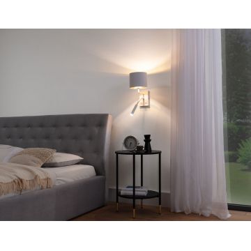 Aplica de perete ELTAP, LA-VES-SC2-WG, Vespillo, 26x18x38 cm, 1xE27, 1xG9, 15W/8W, otel/PVC, alb/auriu