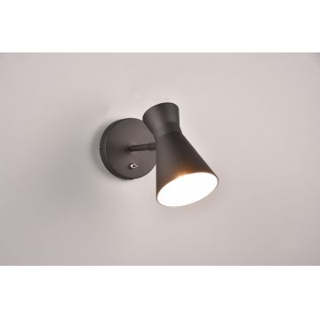 Aplica de perete Enzo, RL, 11.5x11.5x16.5 cm, 10W, 1x E27, metal, negru mat
