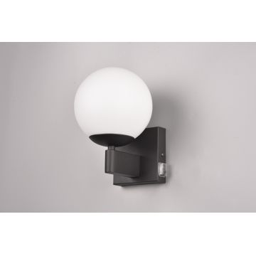 Aplica de perete Kula, TRIO, 14x17x20 cm, 10W, 1x E14, metal, negru mat/alb