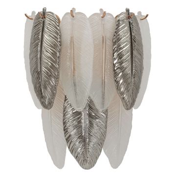 Aplica de perete Leafy, Mauro Ferretti, 3 x E14, 20W, 24x25x29 cm, sticla/fier, multicolor