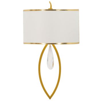 Aplica de perete Vienna, Mauro Ferretti, 1 x E14, 20W, 16x15x50 cm, fier, auriu/alb