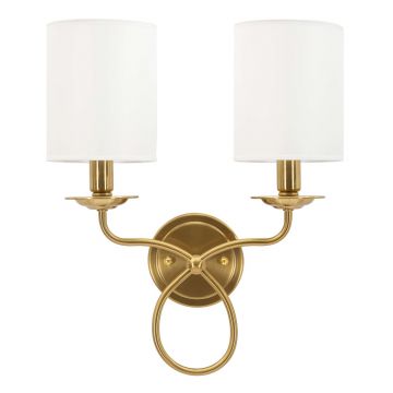 Aplica de perete Zagreb, Mauro Ferretti, 2 x E14, 20W, 35.5x17x43 cm, fier, auriu/alb