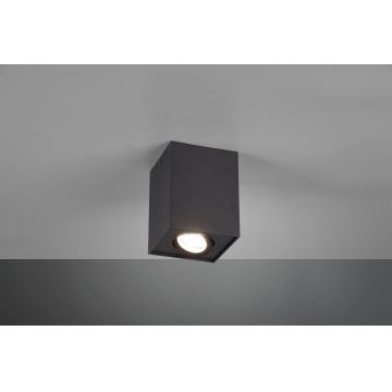 Plafoniera Biscuit, TRIO, 9.6x9.6x12.5 cm, 35W, 1x GU10, metal, negru mat