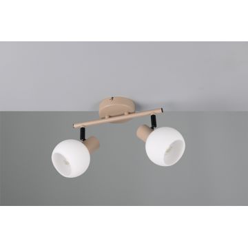 Plafoniera Boba, RL, 25x10x18.5 cm, 10W, 2x E14, metal, bej inchis/alb