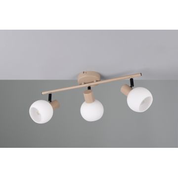 Plafoniera Boba, RL, 45x10x18.5 cm, 10W, 3x E14, metal, bej inchis/alb