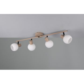 Plafoniera Boba, RL, 70x10x18.5 cm, 10W, 4x E14, metal, bej inchis/alb
