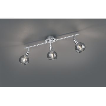 Plafoniera Brest, RL, 58x9x20.5 cm, 15W, 3x E14, metal, argintiu