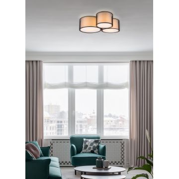 Plafoniera Burton, TRIO, 65x55x21.5 cm, 40W, 3x E27, metal, negru mat