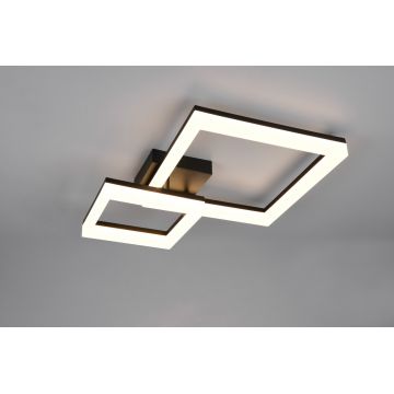 Plafoniera Camino, RL, 62x46.5x12.5 cm, 22W, 1x SMD LED, plastic, negru mat