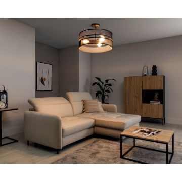 Plafoniera ELTAP, CE3A-B, Orabela, 55x32 cm, 3xE27, 15W, otel, negru