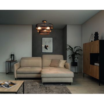 Plafoniera ELTAP, CE3B-B, Orabela, 55x32 cm, 3xE27, 15W, otel, negru