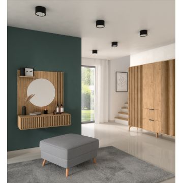Plafoniera ELTAP, Vallum, 15x9 cm, 25W, otel, negru