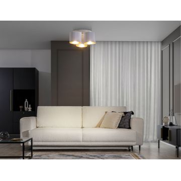 Plafoniera ELTAP, Vespillo, 45x18 cm, 3xE27, 15W, otel/PVC, alb/auriu