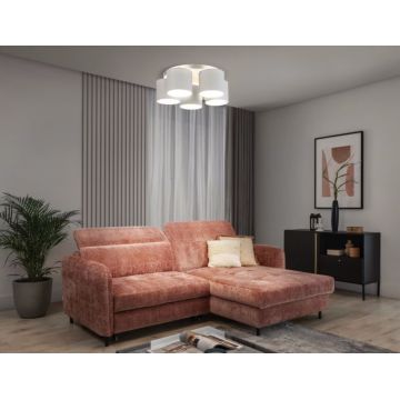 Plafoniera ELTAP, Vespillo, 58x18 cm, 5xE27, 15W, otel/PVC, alb