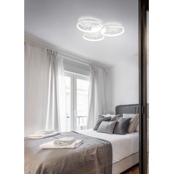 Plafoniera Groovy, TRIO, 62x6 cm, 30W, 1x SMD, metal, alb mat