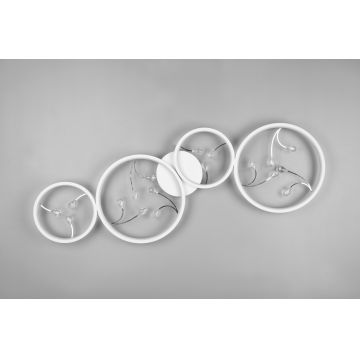 Plafoniera Groovy, TRIO, 95.5x40x6 cm, 37W, 1x SMD, metal, alb mat