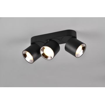 Plafoniera Guayana, TRIO, 27.3x8.7x12 cm, 10W, 3x GU10, metal, negru mat