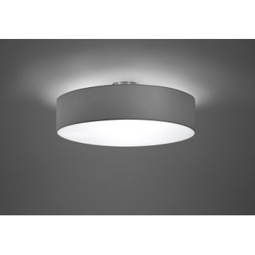 Plafoniera Hotel, TRIO, 50x17 cm, 60W, 3x E27, textil, gri