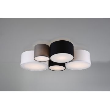 Plafoniera Hotel, TRIO, 90x70x21.5 cm, 42W, 5x E27, textil, multicolor