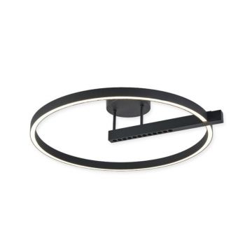 Plafoniera LED Himera, 48W, aluminiu, plastic, negru