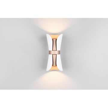 Aplica de perete Coat, TRIO, 10x11x21 cm, 10W, 2x GU10, metal, alb mat/auriu