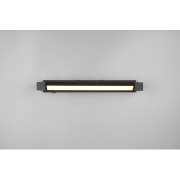 Aplica de perete Fabrizio, TRIO, 50x6 cm, 9W, 1x SMD, aluminiu, negru mat