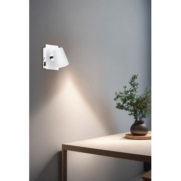 Aplica de perete Narcos, TRIO, 7.5x12 cm, 6.5W, 1x SMD, metal, alb mat