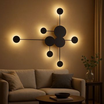 Aplica de perete, Opviq, 119FRS1177, Negru