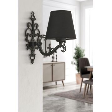 Aplica de perete, Opviq, 390FLH2328, Negru