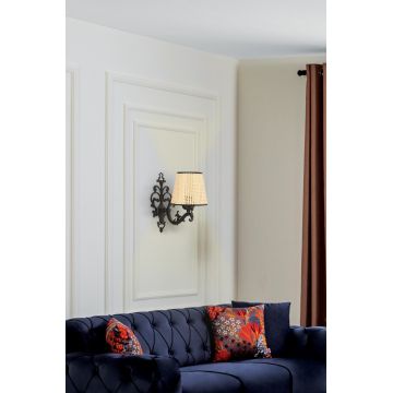 Aplica de perete, Opviq, 390FLH2331, Negru / Stejar