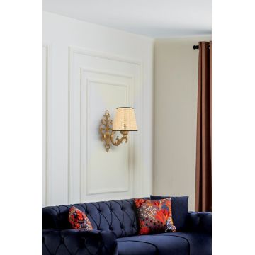 Aplica de perete, Opviq, 390FLH2332, Natural / Aur