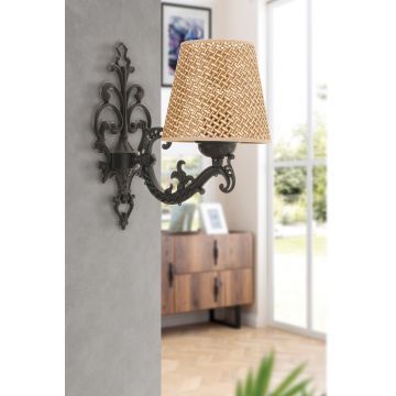 Aplica de perete, Opviq, 390FLH2337, Natural/Negru