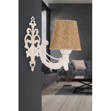 Aplica de perete, Opviq, 390FLH2351, Natural/Alb