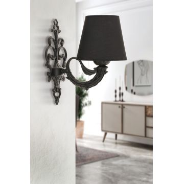 Aplica de perete, Opviq, 390FLH2352, Negru